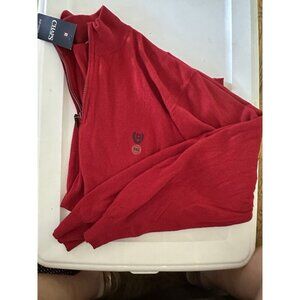 Chaps NWT Men XXL quarter Zip Red Sweater